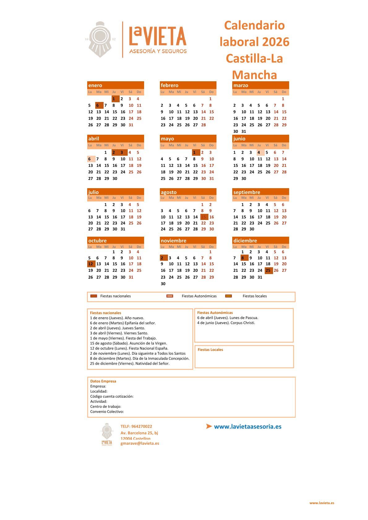 Calendario Laboral De Castilla La Mancha 2026 En PDF Para Imprimir calendario-laboral-de-castilla-la-mancha-2026-en-pdf-para-imprimir
